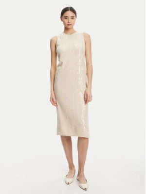 Marella Sukienka koktajlowa Addetto 2523326024 Écru Regular Fit