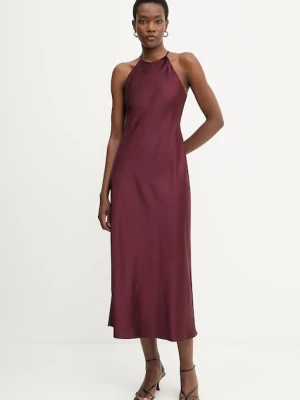 Marella sukienka kolor bordowy maxi prosta 2523226091200