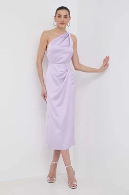 Marella sukienka kolor fioletowy midi prosta 2413221032200