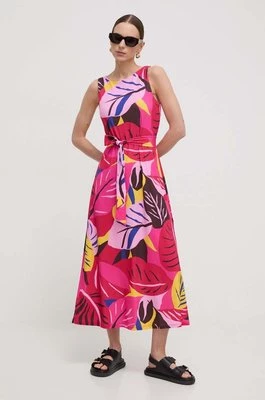Marella sukienka kolor różowy maxi rozkloszowana 2413621054200