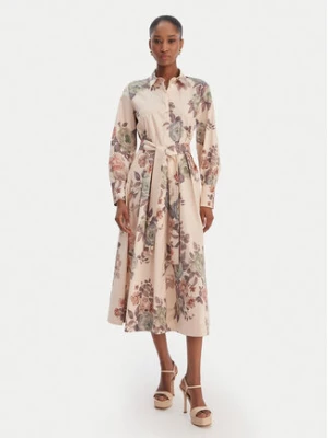 Marella Sukienka koszulowa Formica 2613221161 Beżowy Regular Fit