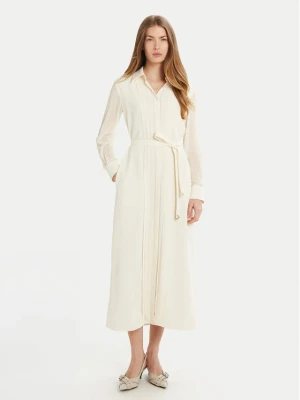 Marella Sukienka koszulowa Iorgo 2513221073 Écru Regular Fit Kremowy