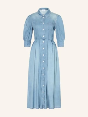 Marella Sukienka Koszulowa Mlscerchia W Stylu Jeansowym Z Rękawami 3/4 blau