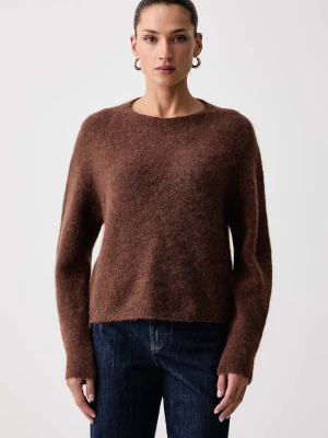 Marella sweter damski z wełną MLLGIUNCO brązowy