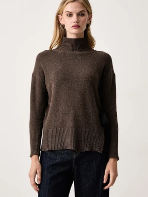 Marella sweter damski z wełną MLSPIETRA brązowy