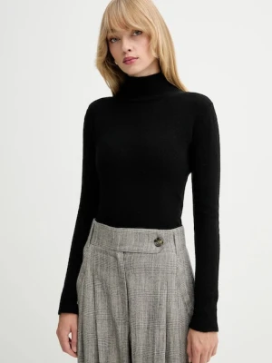 Marella sweter Emme by Marella damski kolor czarny lekki z golfem 2525366201200