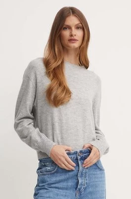 Marella sweter wełniany damski kolor szary 2423366181200