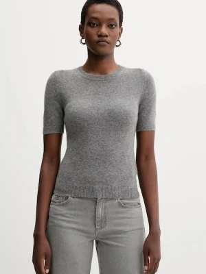 Marella sweter wełniany damski kolor szary lekki 2523366424200