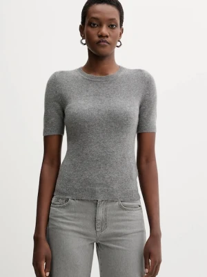 Marella sweter wełniany damski kolor szary lekki 2523366424200