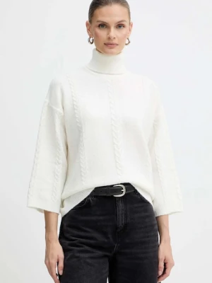 Marella sweter z dodatkiem wełny Emme by Marella damski kolor beżowy lekki 2525366032200