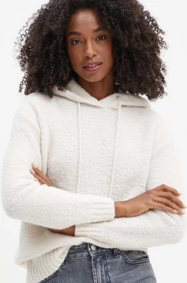 Marella sweter z domieszką wełny damski kolor beżowy ciepły 2423946015200