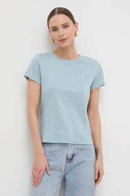 Marella t-shirt bawełniany damski kolor niebieski 2413971015200
