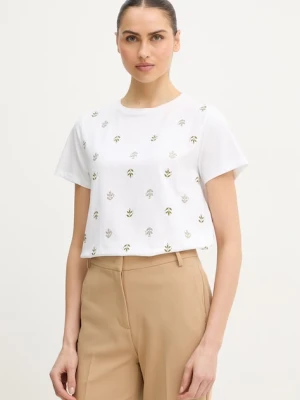Marella t-shirt bawełniany Emme by Marella biały