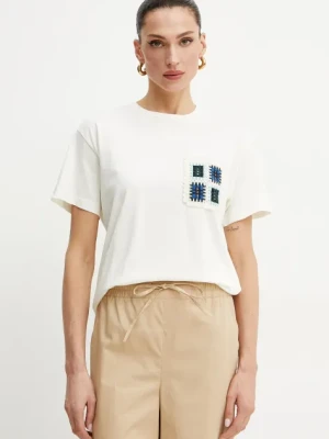 Zdjęcie produktu Marella t-shirt bawełniany Emme by Marella damski kolor beżowy 2515971072200