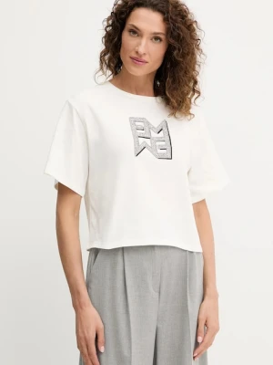 Marella t-shirt bawełniany Emme by Marella damski kolor beżowy 2525976021200