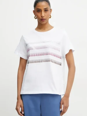 Marella t-shirt bawełniany Emme by Marella damski kolor biały 2515971042200