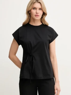 Marella t-shirt bawełniany TIMO damskie kolor czarny 2513941052200