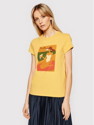 Marella T-Shirt Italia 39710312200 Żółty Regular Fit