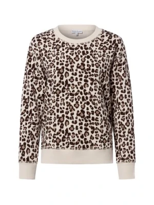 Marie Lund Bluza damska Kobiety Bawełna beżowy|brązowy wzorzysty,