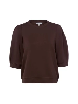 Marie Lund Bluza damska Kobiety Sztuczne włókno brązowy jednolity,