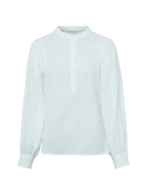 Marie Lund Bluzka damska Kobiety Bawełna (100%) biały wypukły wzór tkaniny,