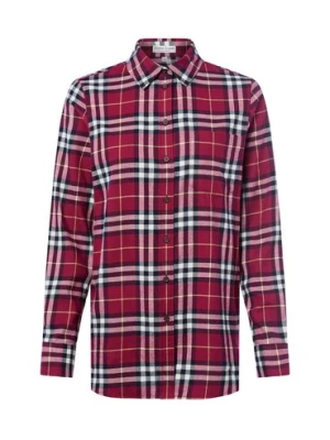 Marie Lund Bluzka damska Kobiety Regular Fit Bawełna czerwony|niebieski w kratkę,