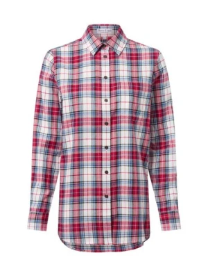 Marie Lund Bluzka damska Kobiety Regular Fit Bawełna czerwony w kratkę,