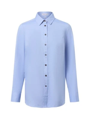 Marie Lund Bluzka damska Kobiety Regular Fit Bawełna niebieski jednolity,