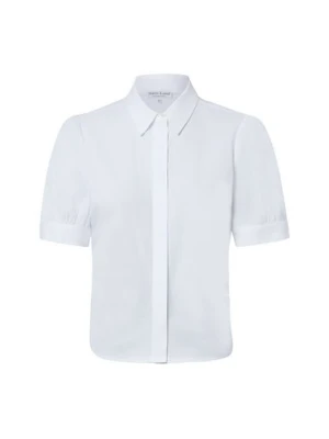 Marie Lund Bluzka damska z krótkim rękawem Kobiety Bawełna biały,