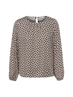 Marie Lund Bluzka Kobiety wiskoza (100%) beżowy | czarny | biały