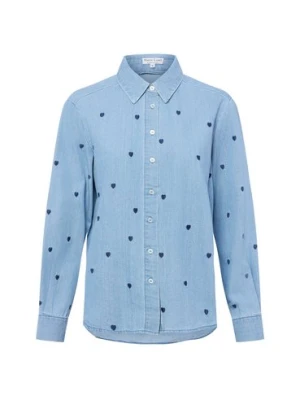 Marie Lund Damska bluzka dżinsowa Kobiety Bawełna niebieski wzorzysty,