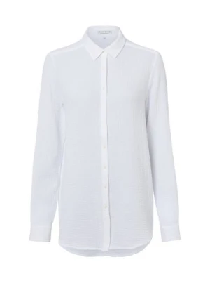 Marie Lund Damska bluzka koszulowa Kobiety Bawełna biały jednolity,