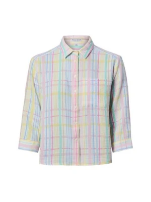 Marie Lund Damska bluzka koszulowa Kobiety Bawełna biały|wielokolorowy w kratkę,