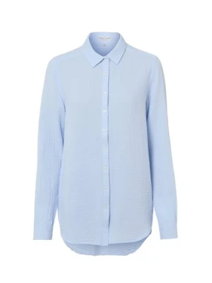 Marie Lund Damska bluzka koszulowa Kobiety Bawełna niebieski jednolity,