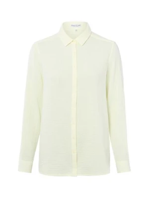 Marie Lund Damska bluzka koszulowa Kobiety Bawełna żółty jednolity,