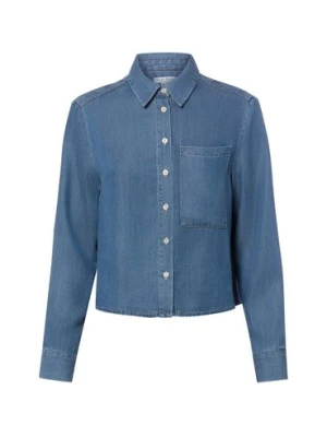 Marie Lund Damska bluzka koszulowa Kobiety Lyocell niebieski,