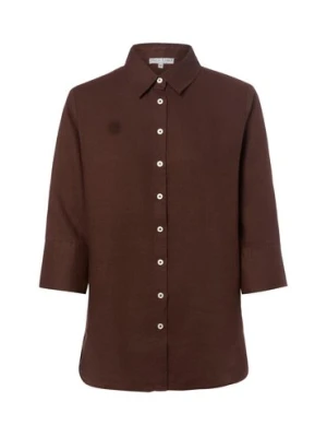 Marie Lund Damska bluzka lniana Kobiety len brązowy,