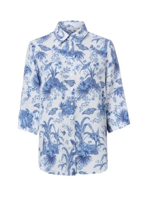 Marie Lund Damska bluzka lniana Kobiety len niebieski,