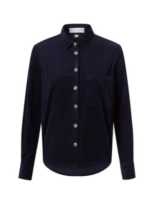 Marie Lund Damska bluzka sztruksowa Kobiety Sztruks niebieski jednolity,