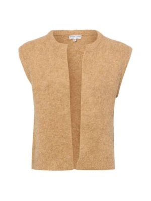 Marie Lund Damska kamizelka z dzianiny z wełną Kobiety Sztuczne włókno brązowy jednolity, XS/S
