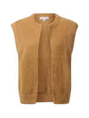 Marie Lund Damska kamizelka ze sztucznego futra Kobiety Sztuczne włókno brązowy jednolity,