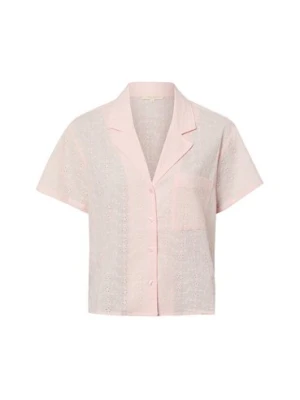Marie Lund Damska koszula od piżamy Kobiety Bawełna (100%) różowy wypukły wzór tkaniny,