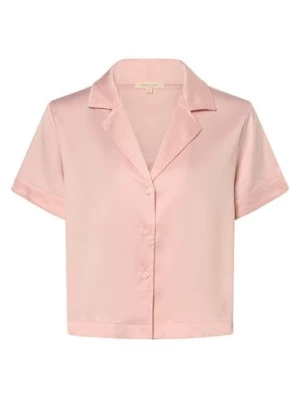 Marie Lund Damska koszulka do piżamy Kobiety Satyna różowy jednolity,