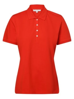Marie Lund Damska koszulka polo Kobiety Bawełna czerwony jednolity,