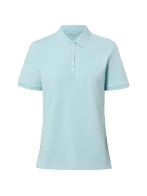 Marie Lund Damska koszulka polo Kobiety Bawełna niebieski jednolity,