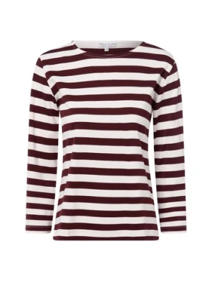 Marie Lund Damska koszulka z długim rękawem Kobiety Bawełna czerwony|biały w paski,