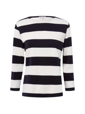 Marie Lund Damska koszulka z długim rękawem Kobiety Bawełna niebieski|biały w paski,