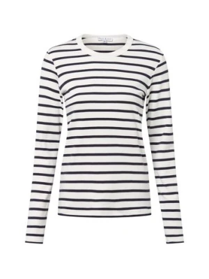 Marie Lund Damska koszulka z długim rękawem Kobiety Bawełna niebieski|biały w paski,