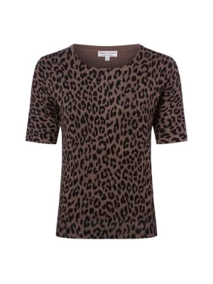 Marie Lund Damska koszulka z dzianiny Kobiety brązowy wzorzysty,