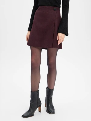 Marie Lund Damska spódnica kopertowa z zawartością wełny Kobiety czarny|lila wzorzysty,